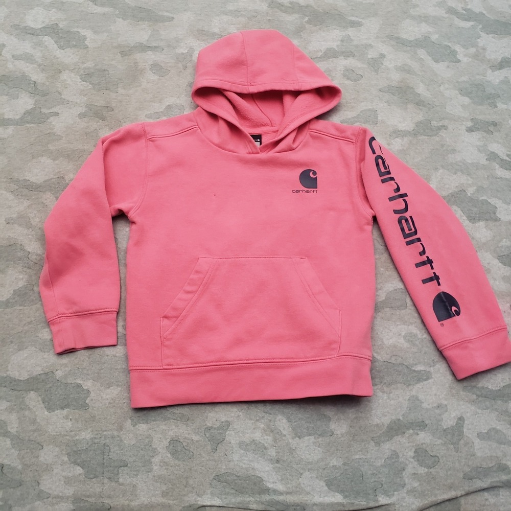 Carhartt Sweatshirt Youth 6X Pink Pullover Hoodie Workwear